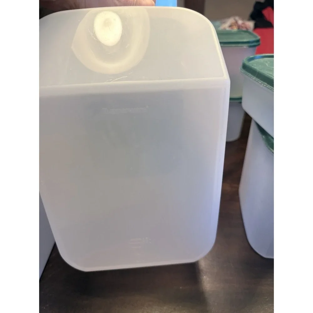 Tupperware Modular Mates Set Of Nine With Lids Green